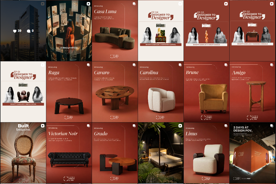Furniture Creations by UCD Instagram grid